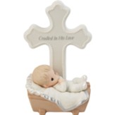 Cradled In His Love Cross Figurine, Boy, by Precious Moments