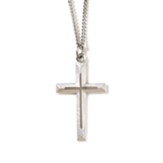 Cross on Cross, Silver Necklace
