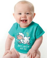 Lamb Baby Tee Shirt, Blue, 6 Months