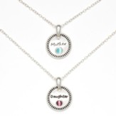 Silver Inspirational Mother Daughter Necklaces, Set of 2