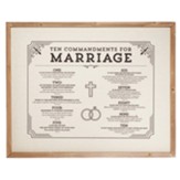 Ten Commandments of Marriage Framed Art