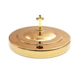 Stainless Steel Stacking Bread Plate Cover, Brass Finish