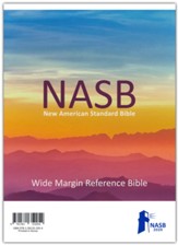 NASB 2020 Wide Margin Reference Bible--genuine leather, black