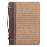 For I Know The Plans Two Toned Bible Cover, Brown, Large