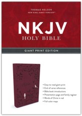 NKJV Giant Print Reference Bible -- Leathersoft Custom