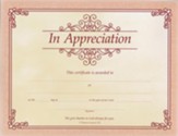 In Appreciation (1 Thessalonians 1:2, KJV) Certificates, 6