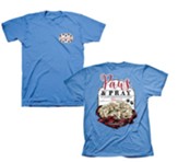 Paws and Pray Shirt, Blue, Large
