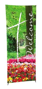 X-Stand Banner: Welcome Spring (23 inch x 63 inch)