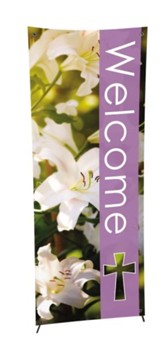 Welcome Spring X-Stand Banner (23 inch x 63 inch)