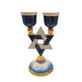 Shabbat Candle Holders with Star of David