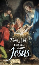Call His Name Jesus (Luke 1:31, KJV) Announcement Folders, 100