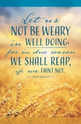 Let Us Not Be Weary (Galatians 6:9, KJV) Bulletins, 100