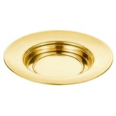 Polished Aluminum Non-Stacking Bread Plate, Brass Tone