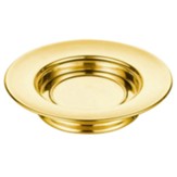 Polished Aluminum Stacking Bread Plate, Brass Tone
