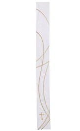 Satin Parament Bookmark, White
