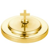 Polished Aluminum Bread Plate Cover, Brass Tone