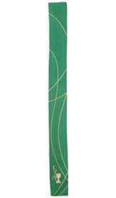 Satin Parament Bookmark, Green
