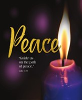 Candle, Peace, Scripture (Luke 1:79) Large Bulletins, 50