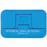 With God All Things Are Possible Book Light, Blue