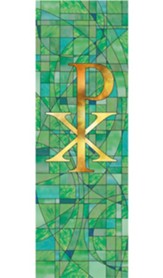 Chi Rho Stained Glass X-Stand Banner