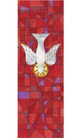 Descending Dove Stained Glass X-Stand Banner