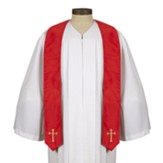 Cross Choir Stole, Red, Pack of 6