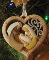 Holy Family Heart Ornament, Legacy of Love
