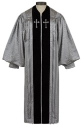 Pulpit Robe: Silver Jacquard, 57L