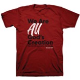 All God's Creation Shirt, Red, Large