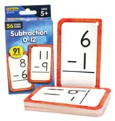 Subtraction: 0 to 12 Flash Cards