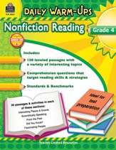 Daily WarmUps: Nonfiction Reading (Grade 4)