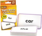 Sight Words Flash Cards: 3 Letter  Words