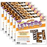 Venture Ready 4In Animal Prints Letters 6 Pk