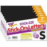 Stick-Eze 2 In Letters & Marks Black 6 Pk