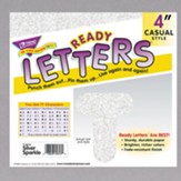 Silver Sparkle 4 Casual Combo Ready Letters., 3 Packs