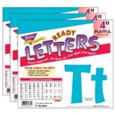 Sky Blue 4 Playful Combo Ready Letters., 3 Packs