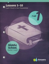 Answers Bible Curriculum Middle School Unit 1 Teacher Guide (2nd Edition)