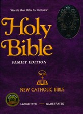New Catholic Bible, Family Edition, Padded Imitation Leather, Black