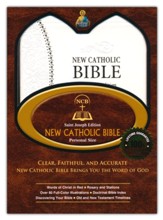St. Joseph New Catholic Bible (NCB), Personal Size, White Imitation Leather