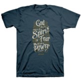 Spirit Of Power Scrolls Shirt, Blue, Large