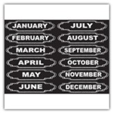 Die-Cut Magnets Chalkboard Calendar Months 6Pk