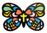 God's Wonder Lab: Stained Butterfly Craft, pack of 12