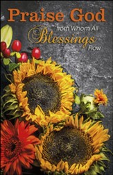 Praise God from Whom All Blessings Flow Large Sunflowers Bulletins, 100