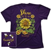 Shine Sunflower Shirt, Purple, Large