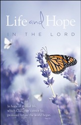 Life and Hope in the Lord (Titus 1:2 KJV) Lavender Butterfly N        Bulletins, Bulletins, 100
