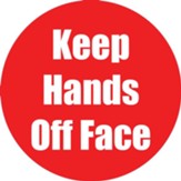 Keep Hands Off Face Red Anti-Slip Floor Sticker 5Pk