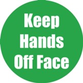 Keep Hands Off Face Green Anti-Slip Floor Sticker 5Pk