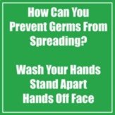 Prevent Germs Spreading Green Anti-Slip Floor Stickers 5Pk
