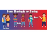 Germ Sharing Is Not Caring Floor Stickers 5Pk