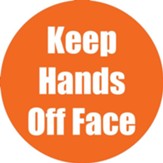 Keep Hands Off Face Orange Antislip Floor Sticker 5Pk